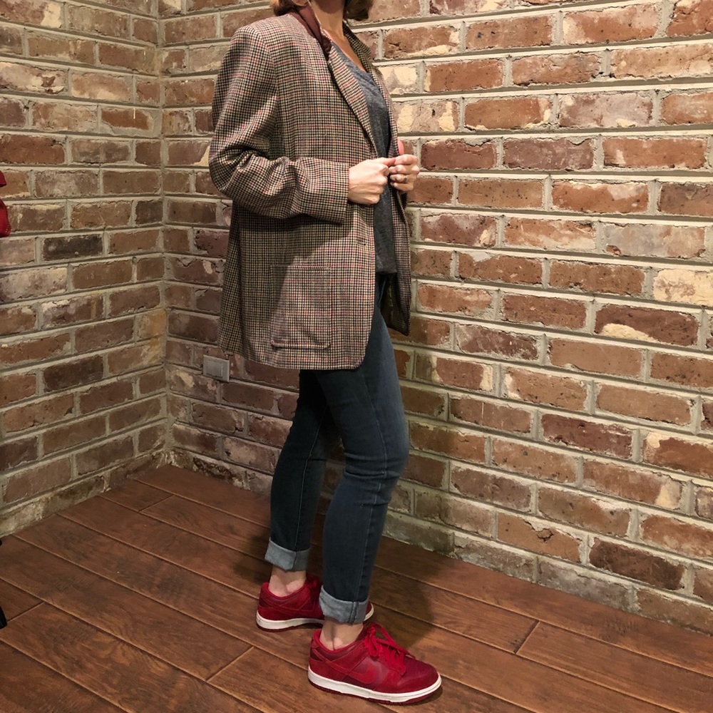 Oversized Pendleton Plaid Wool Blazer